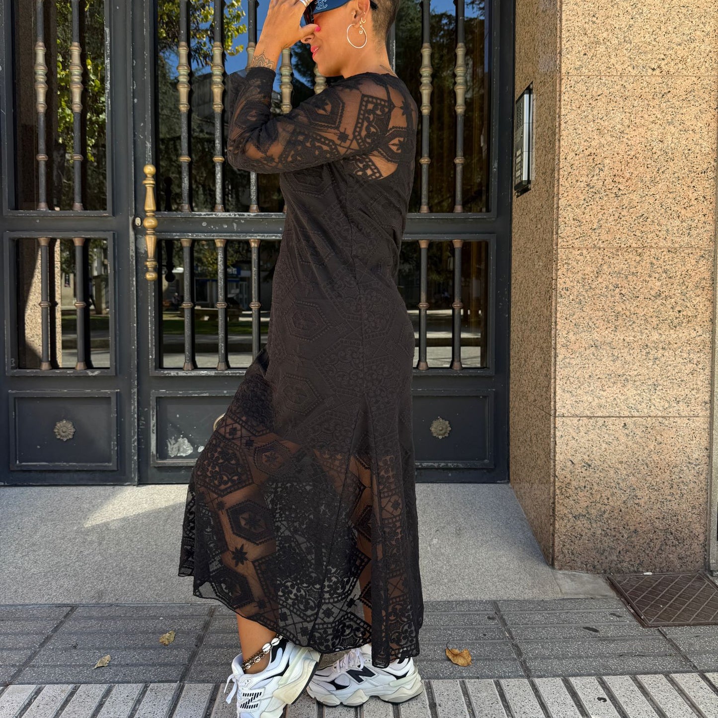 VESTIDO ENCAJE EVASÉ