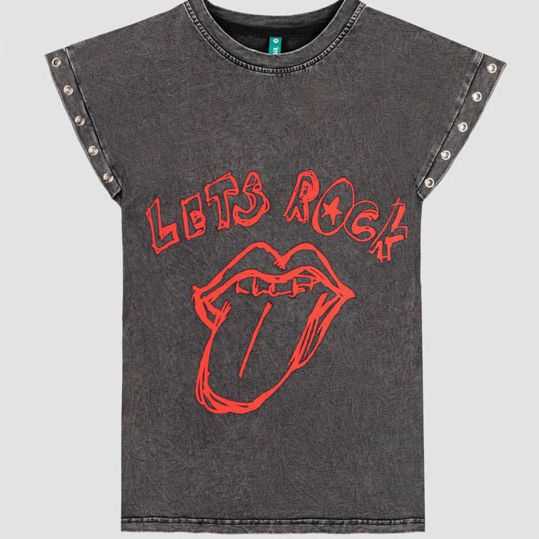 Camiseta Sin Mangas Corte Canalla - ROCK AND ROLL