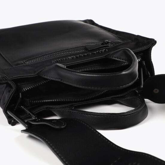 BANDOLERA DE NYLON COMBINADA CON EFECTO PIEL