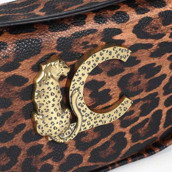 BANDOLERA ANIMAL PRINT LOGO LC LEOPARDO