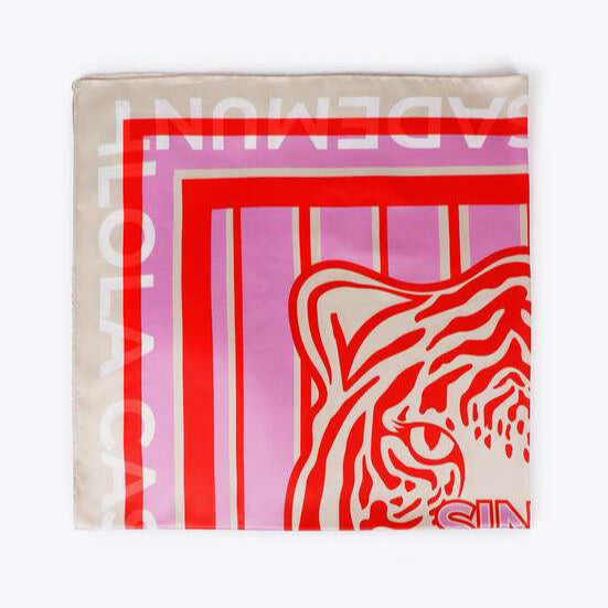 PAÑUELO ESTAMPADO CARA DE TIGRE 1981