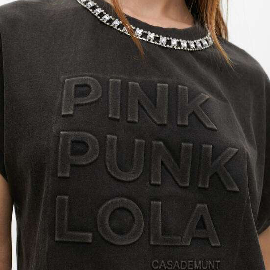CAMISETA MANGA CORTA DETALLE JOYAS