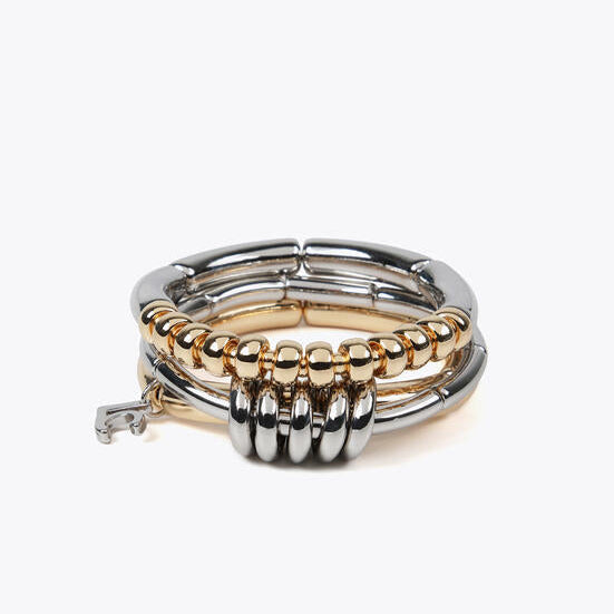 PACK PULSERAS METAL BICOLOR