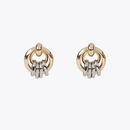 PENDIENTES MULTI ARO BICOLOR