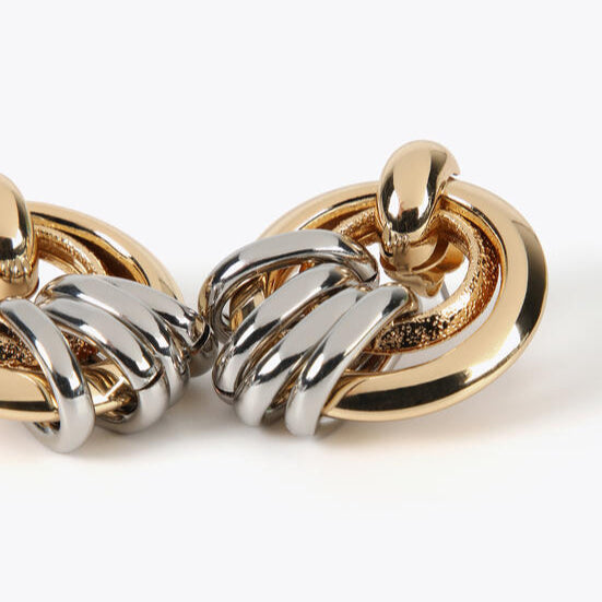 PENDIENTES MULTI ARO BICOLOR