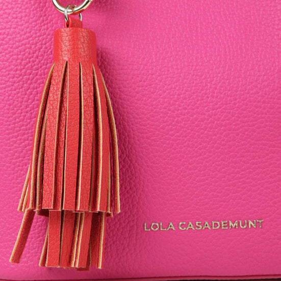 BOLSO BICOLOR CON BORLA