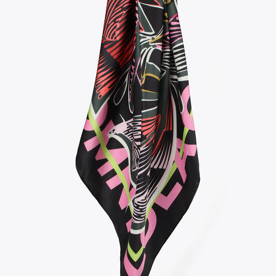 PAÑUELO SATINADO HOJAS FRONDOSAS