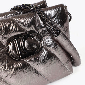 BANDOLERA ACOLCHADA TEJIDO METALIZADO