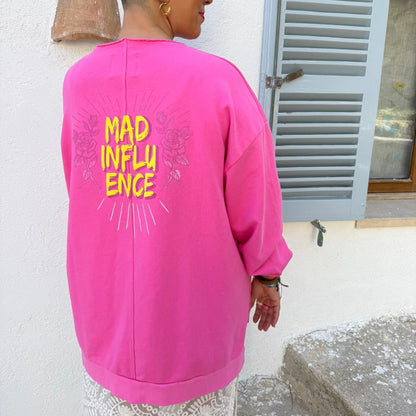 SUDADERA PINK ROSAS