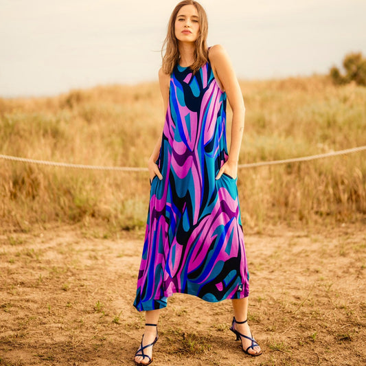 VESTIDO ABSTRACT WAVES