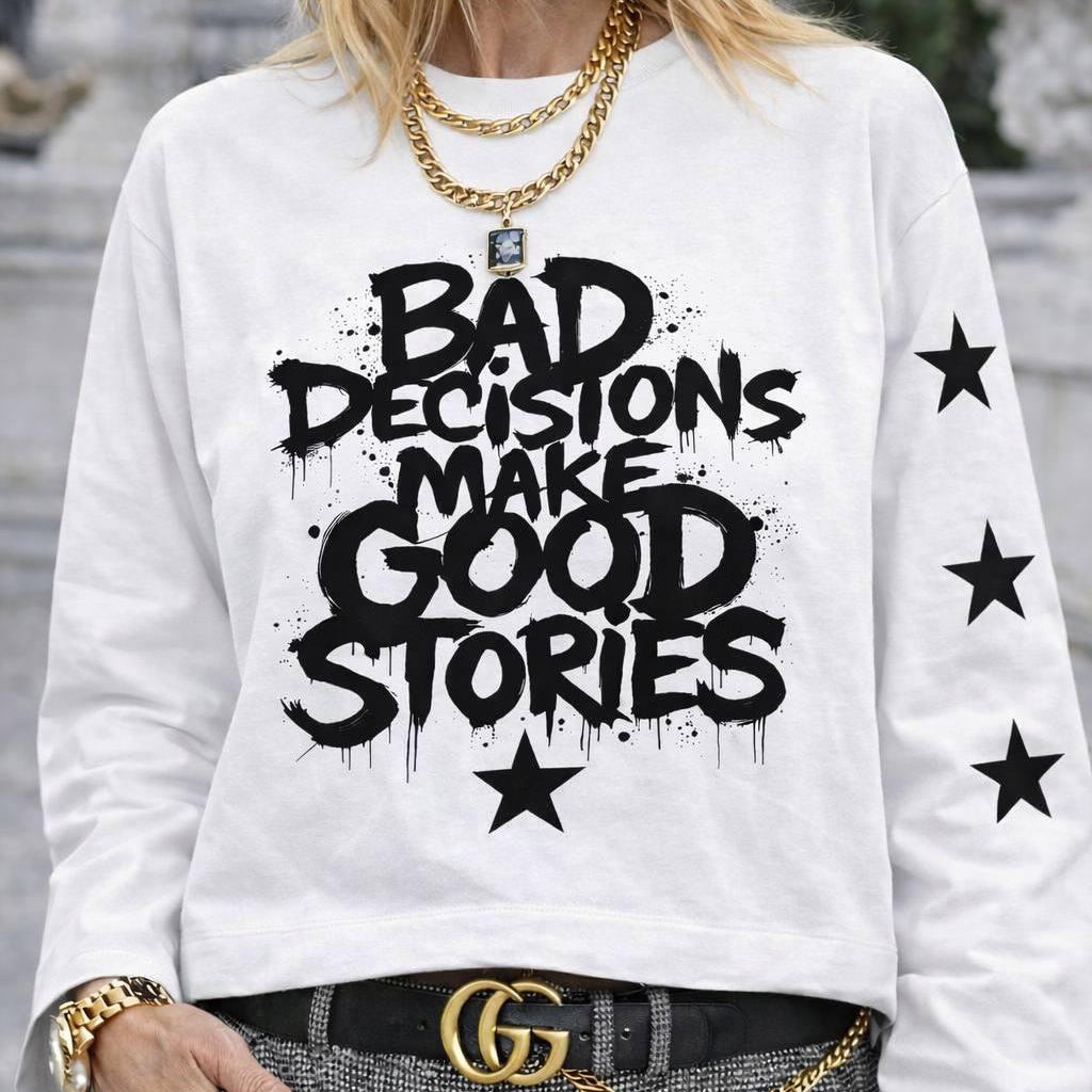 CAMISETA BAD DECISIONS BLANCA