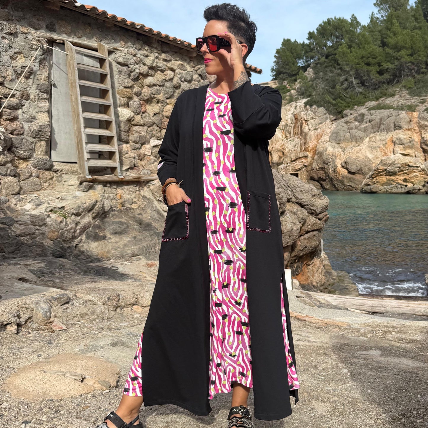 KIMONO SUNSET NEGRO