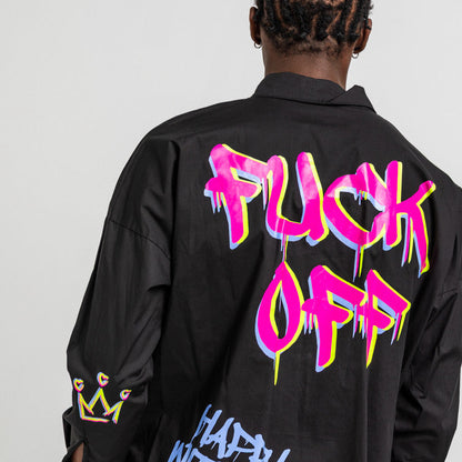 Camisa Oversize De Grafitti Urbano - I'm The Queen