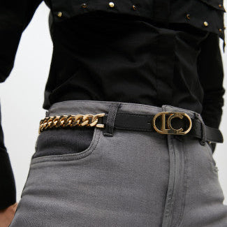 CINTURÓN CADENA LOGO OVALADO