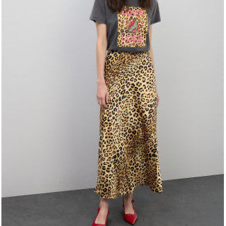 FALDA SATINADA ESTAMPADO ANIMAL