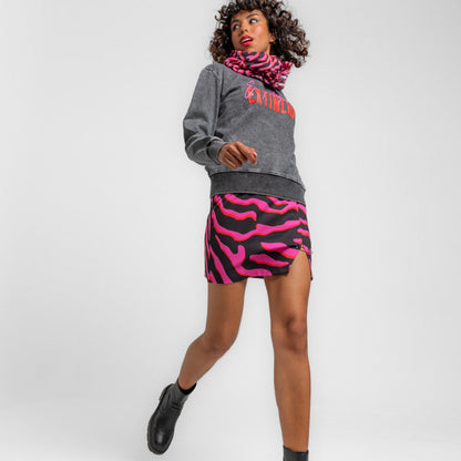Falda Trapecio Con Corte Lateral E Imperdible - Fem Rex