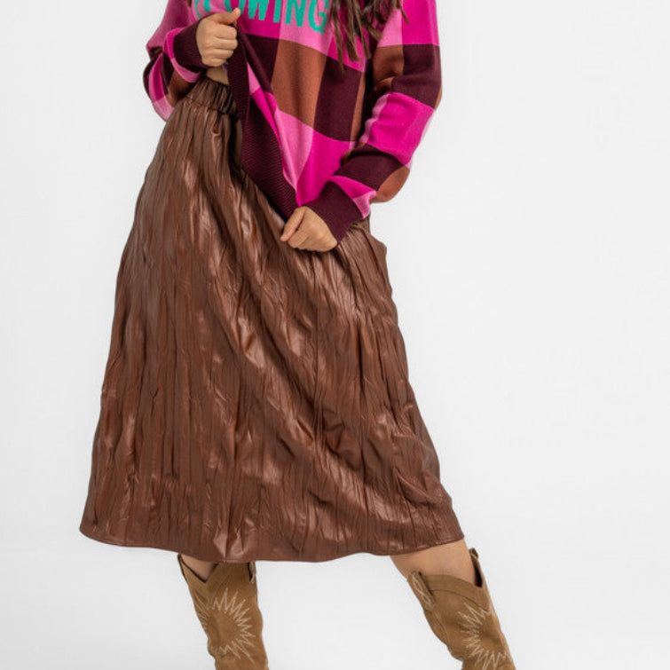 Falda Trapecio Midi - FLOWING