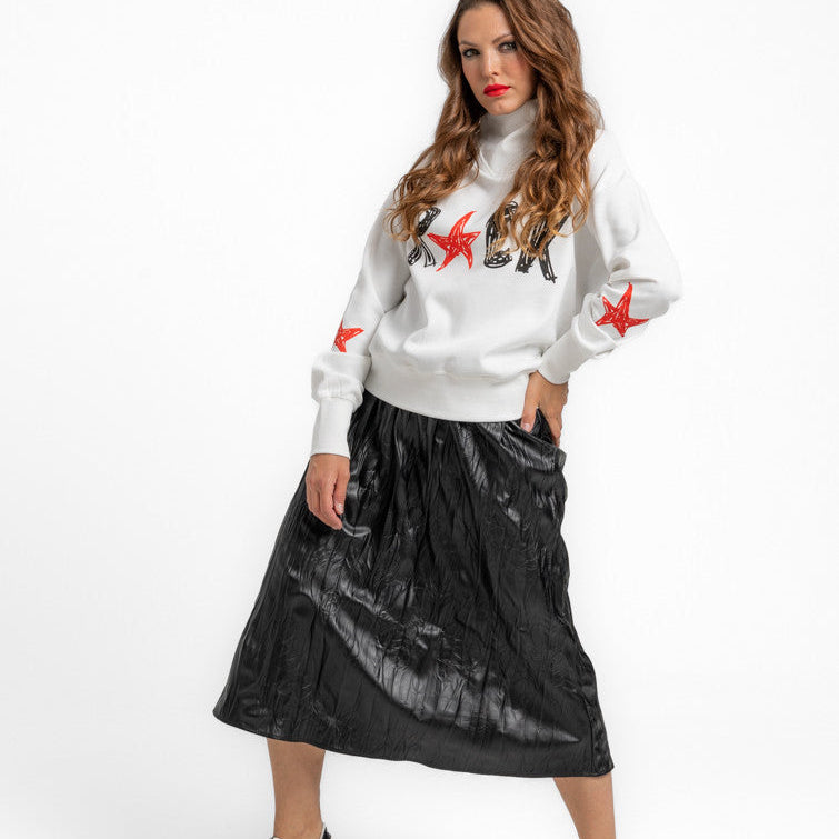 Falda Trapecio Midi - ROCK AND ROLL
