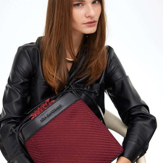 BOLSO HOBO TEJIDOS COMBINADOS