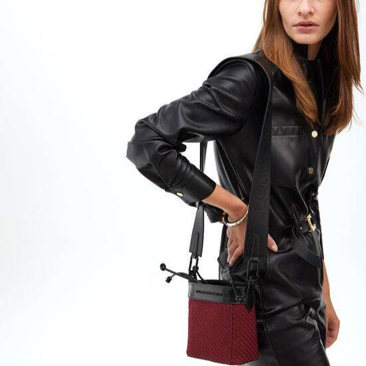 BOLSO BANDOLERA TEJIDOS COMBINADOS