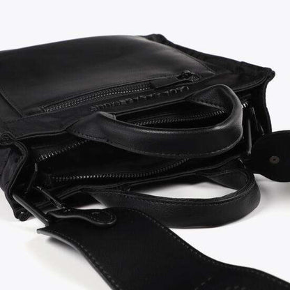 BANDOLERA DE NYLON COMBINADA CON EFECTO PIEL