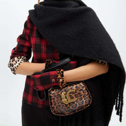 BANDOLERA ANIMAL PRINT LOGO LC LEOPARDO
