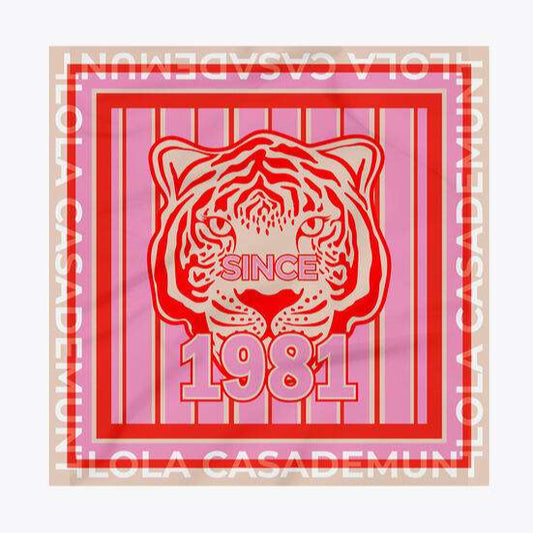 PAÑUELO ESTAMPADO CARA DE TIGRE 1981