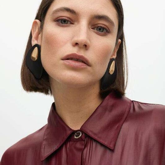 CAMISA OVERSIZE EFECTO ENCERADO