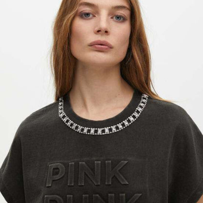 CAMISETA MANGA CORTA DETALLE JOYAS