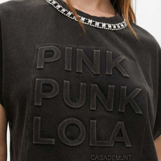 CAMISETA MANGA CORTA DETALLE JOYAS