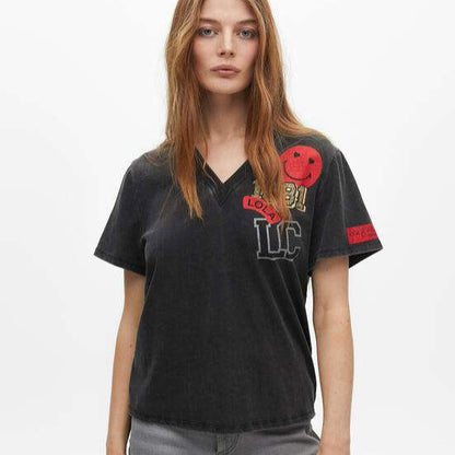 CAMISETA MANGA CORTA DETALLE PARCHES