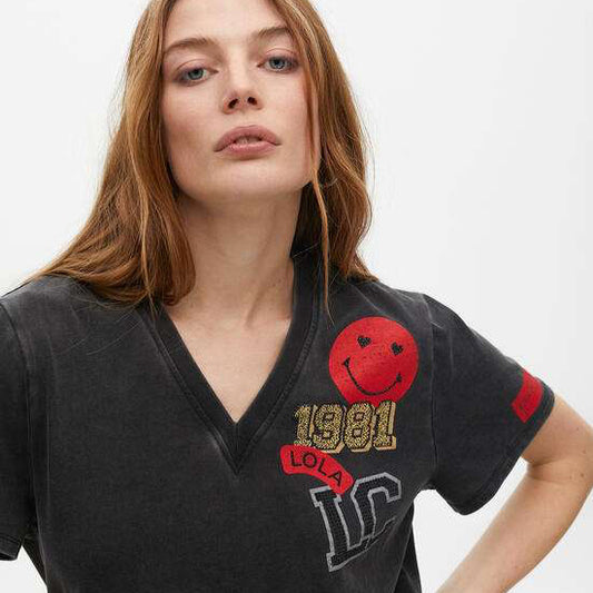 CAMISETA MANGA CORTA DETALLE PARCHES
