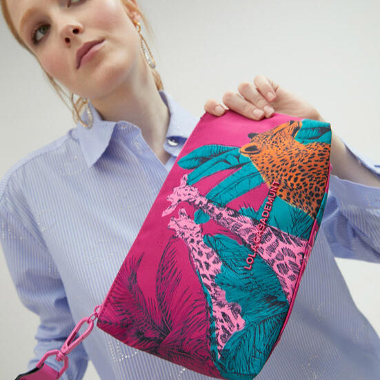 NECESER NYLON ESTAMPADO ANIMALES MULTICOLOR