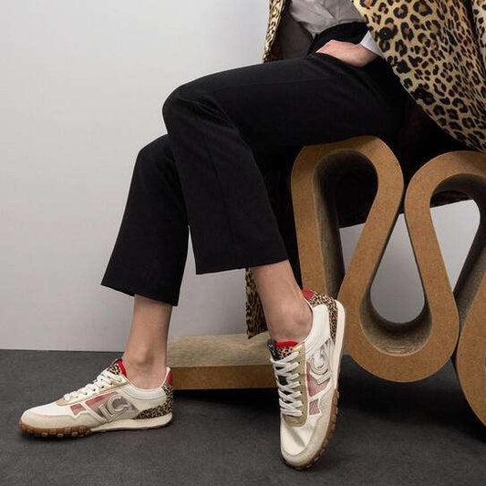 DEPORTIVA CON TEJIDO REJILLAS Y ANIMAL PRINT