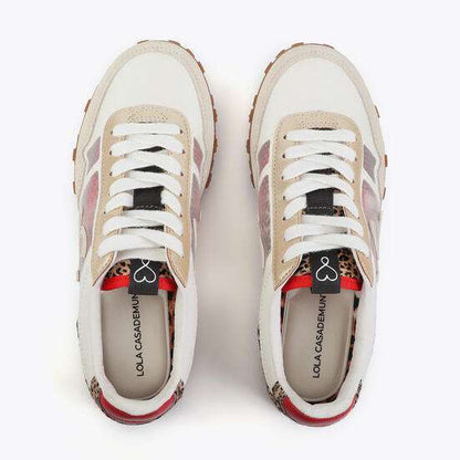 DEPORTIVA CON TEJIDO REJILLAS Y ANIMAL PRINT