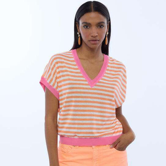 JERSEY MANGA CORTA RAYAS BICOLOR