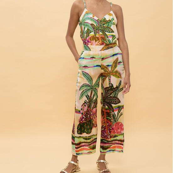 PANTALÓN FLUIDO PALMERAS