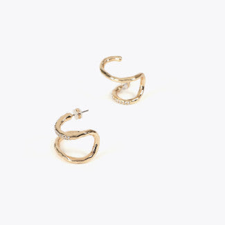 PENDIENTES EFECTO PIERCING COMBINADOS JOYA