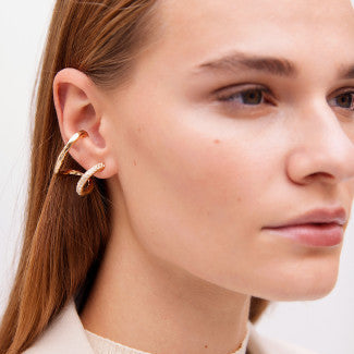 PENDIENTES EFECTO PIERCING COMBINADOS JOYA