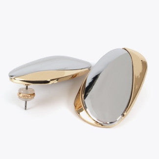 PENDIENTES GRANDES COMBINADOS METALES