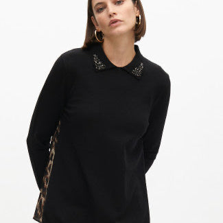 JERSEY ESPALDA PLISADA ANIMAL PRINT