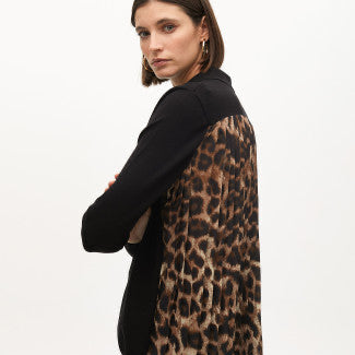 JERSEY ESPALDA PLISADA ANIMAL PRINT