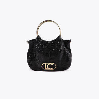 BOLSITO ASA METALIZADA CON LENTEJUELAS