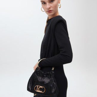 BOLSITO ASA METALIZADA CON LENTEJUELAS