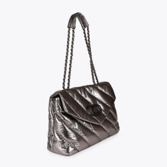 BOLSO TEJIDO ACOLCHADO METALIZADO