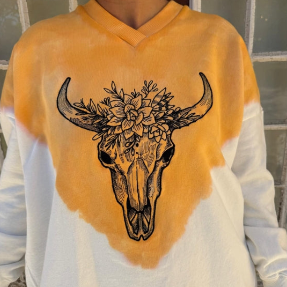 SUDADERA SKULL TIE DYE