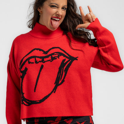 Suéter Crop - ROCK AND ROLL