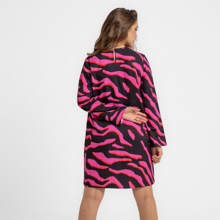 Vestido Cuello Redondo Corte A - Fem Rex