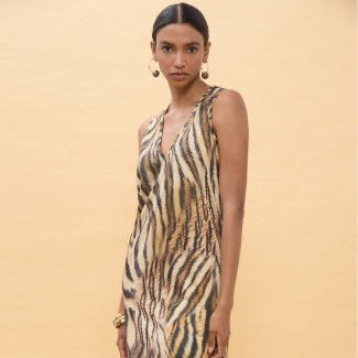 VESTIDO DE TIRANTES ESTAMPADO ZEBRA