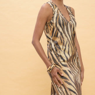 VESTIDO DE TIRANTES ESTAMPADO ZEBRA